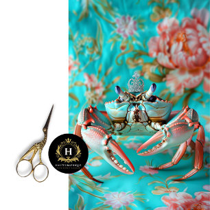 Levendige Bloemen Koning Krab Decoupage Tissuepapier