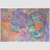 Levendige  Bloemen Koning Krab Decoupage Tissuepapier (Voorkant)