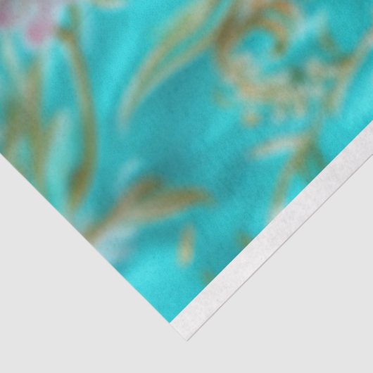 Levendige Bloemen Koning Krab Decoupage Tissuepapier (Detail)