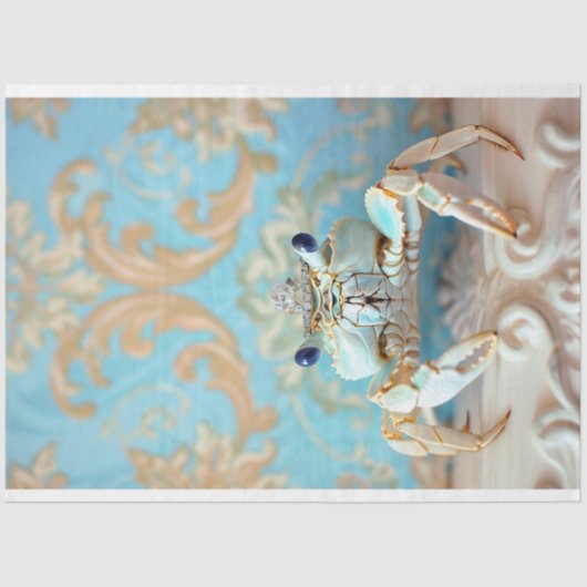 Levendige Bloemen Koning Krab Decoupage Tissuepapier (Voorkant)