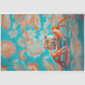 Levendige  Bloemen Koning Krab Decoupage Tissuepapier (Voorkant)