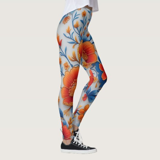 🌸 Levendige Bloemen Leggings – Vet & Stijlvol 🌿 (Rechts)