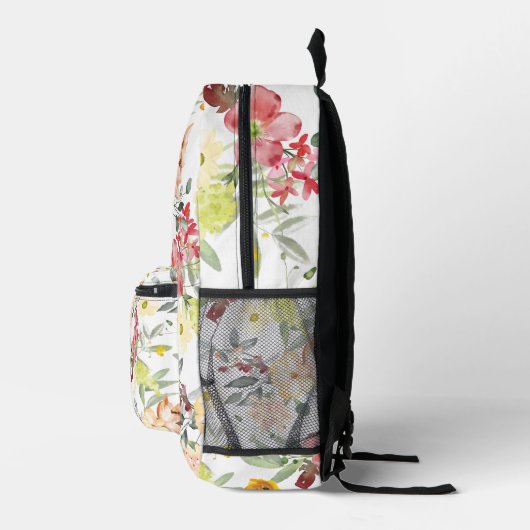 Levendige Bloemen  Lente Bloem Bedrukte Rugzak (Rechts)