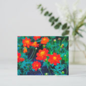 Levendige bloemen postkaart (Staand voorkant)