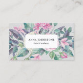 Levendige bloemen QR-code | benoeming Visitekaartje (Voorkant)