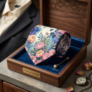 Levendige Bloemen Stropdas