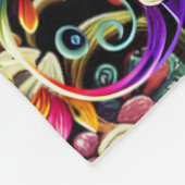 Levendige Bloemen Super Suiker Schedel Fleece Deken (Hoek)