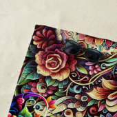 Levendige Bloemen Super Suiker Schedel Strandlaken (In situ)