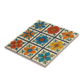 Levendige bloemen tegeltje (Zijkant)