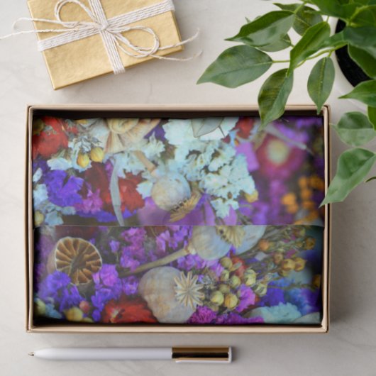 Levendige bloemen tissuepapier (Geschenk)