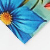 Levendige Bloemen: Tuin van Vreugde Kunst Fleece Deken (Hoek)