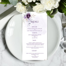 Levendige Bloemen Wedding Menu