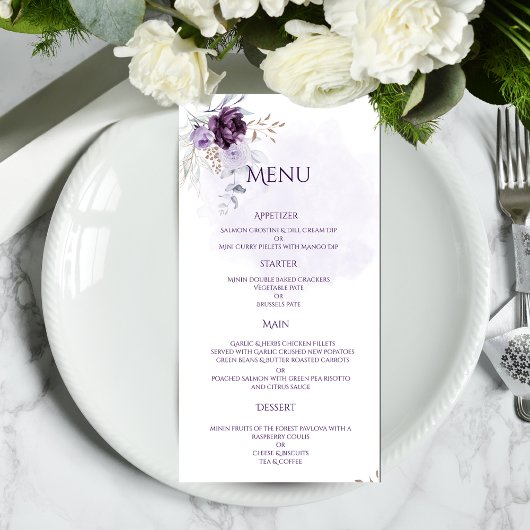Levendige Bloemen Wedding Menu