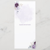 Levendige Bloemen Wedding Menu (Achterkant)