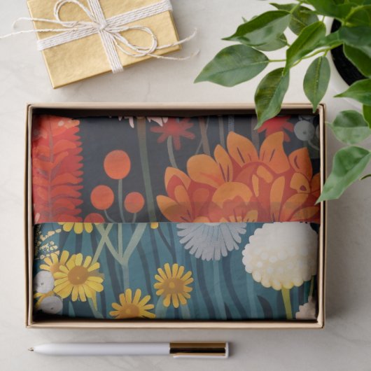 Levendige Bloemen Wildflower Schilderij Decoupage Tissuepapier (Geschenk)