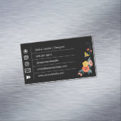 Levendige bloemen Wildflowers & Honey Bee Magnetisch Visitekaartje (Voorbeeld)