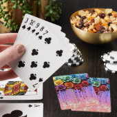 Levendige bloemenboeket pokerkaarten (Insitu)