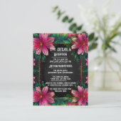 Levendige bloemenbruiloft uitnodiging (Staand voorkant)