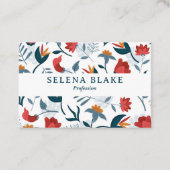 Levendige bloemenelegantie | Chique en modern Visitekaartje (Voorkant)