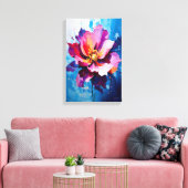 Levendige bloemenexplosie Abstracte bloemkunst Canvas Afdruk (Insitu (Woonkamer))