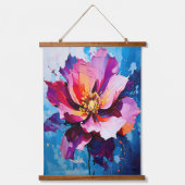 Levendige bloemenexplosie Abstracte bloemkunst Hangend Wandkleed (Voorkant)
