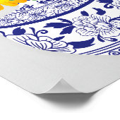 Levendige bloemenharmonie poster (Hoek)