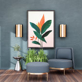 Levendige bloemenkunst foto afdruk