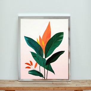 Levendige bloemenkunst foto afdruk