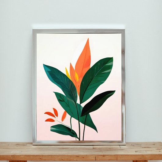 Levendige bloemenkunst foto afdruk