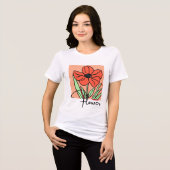 Levendige bloemenkunst. Tri-Blend shirt (Voorkant volledig)
