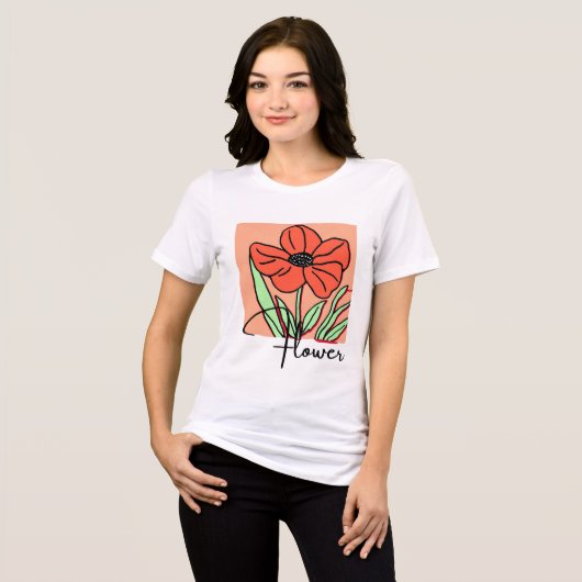 Levendige bloemenkunst. Tri-Blend shirt (Voorkant volledig)