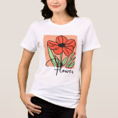 Levendige bloemenkunst. Tri-Blend shirt (Voorkant)
