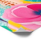 Levendige bloemenkunstprint poster (Hoek)