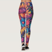 Levendige bloemenleggings leggings (Achterkant)