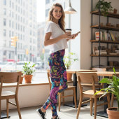 Levendige bloemenleggings leggings