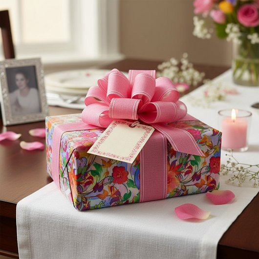 Levendige bloemenpracht cadeaupapier