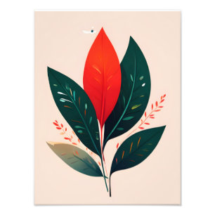 Levendige bloemenprint Abstracte kunst Foto Afdruk