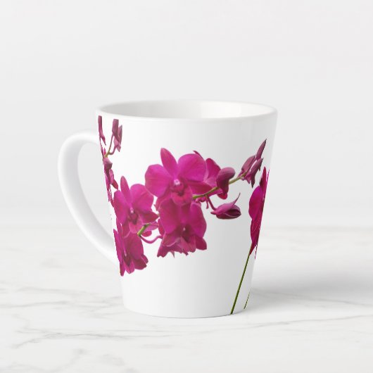 Levendige bloemenprint latte mok (Linkerhoek)