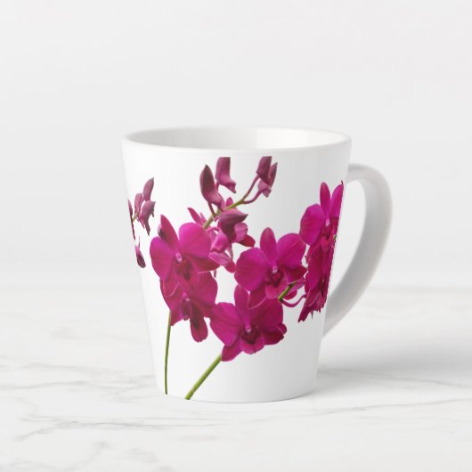 Levendige bloemenprint latte mok (Rechterhoek)