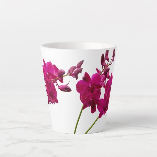 Levendige bloemenprint latte mok (Voorkant)