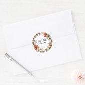 Levendige bloemenslingers ronde sticker (Envelop)