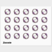 Levendige bloemenslingers ronde sticker (Vel)