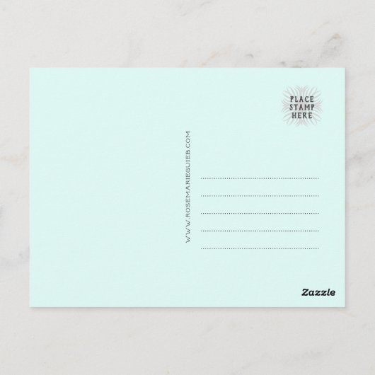 Levendige bloementuin Flamingo Design Briefkaart (Achterkant)