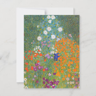 Levendige bloementuin - Gustav Klimt Briefkaart