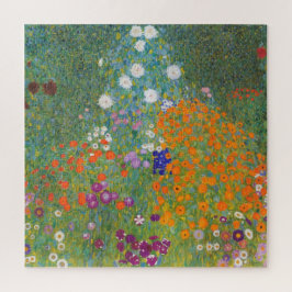 Levendige bloementuin - Gustav Klimt Legpuzzel