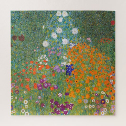 Levendige bloementuin - Gustav Klimt Legpuzzel (Verticaal)