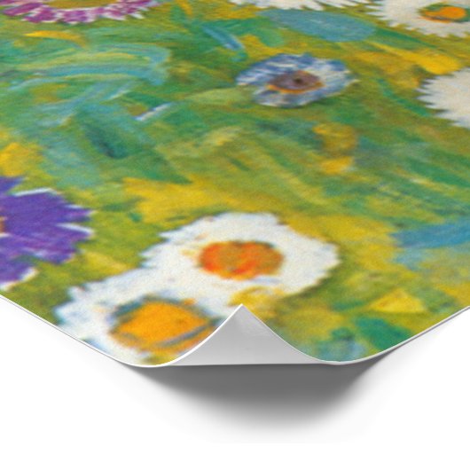 Levendige bloementuin - Gustav Klimt Poster (Hoek)