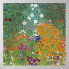 Levendige bloementuin - Gustav Klimt Poster
