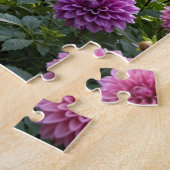 Levendige bloementuin in bloei legpuzzel (Zijkant)