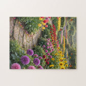 Levendige bloementuin in bloei legpuzzel (Horizontaal)